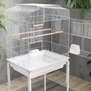 PawHut Bird Cage For Budgie Finch Canary Parakeet W/ Stand Tray White