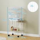 PawHut Bird Cage For Budgie Finch Canary Parakeet W/ Stand Tray White