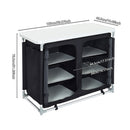 Livingandhome Camping Kitchen Table Portable Cabinet Kitchen Storage