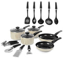 Morphy Richards Equip 14 Piece Pan & Tools Set  - Cream
