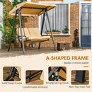 Outsunny 2 Seater Garden Outdoor Swing Chair Hammock W/ Adjustable Canopy