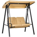 Outsunny 2 Seater Garden Outdoor Swing Chair Hammock W/ Adjustable Canopy