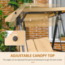 Outsunny 2 Seater Garden Outdoor Swing Chair Hammock W/ Adjustable Canopy