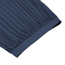 Casual High-Waisted A-Line Pleated Skirt - Blue