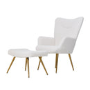 Livingandhome Accent Chair with Footstool Set