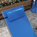 Outsunny Set of 2 Garden Sun Loungers, Folding Chaise Lounge Chairs, Grey