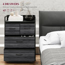 HOMCOM Bedroom Chest of Drawers 4 Drawer Dresser w/ Shelf