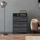 HOMCOM Bedroom Chest of Drawers 4 Drawer Dresser w/ Shelf
