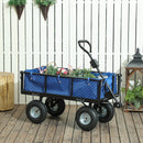 Outsunny Garden Cart with Removable Liner, Quick-Release Sides