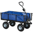 Outsunny Garden Cart with Removable Liner, Quick-Release Sides