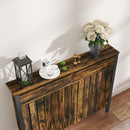 HOMCOM Large Radiator Cover with Drawers and Vertical Slats 119 x 19 x 93cm