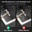 HOMCOM Bathroom Mirror With Bluetooth Lights Demister Pad
