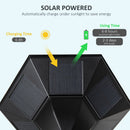 Outsunny Garden Lamp Post Light, IP44 Outdoor LED Solar Powered Lantern Lamp with Aluminium Frame for Patio, Pathway and Walkway, Black