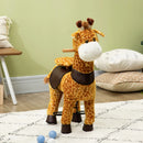 HOMCOM Children's  Giraffe-for Ages 3-6 Years - Yellow and Orange