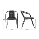 Livingandhome PE Rattan Stacking Garden Chairs Set Of 6
