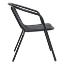 Livingandhome PE Rattan Stacking Garden Chairs Set Of 6