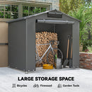 Outsunny Garden Storage Shed Tent Bike Tent, Dark Grey