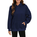 Long Sleeve Hooded Sweatshirt - Navy