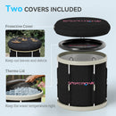 SPORTNOW Ice Bath Tub Outdoor, 210L Portable Cold Water Therapy Tub, Black