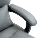 HOMCOM Executive Office Chair, PU Leather Desk Chair with Armrests