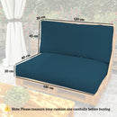 Outsunny 2 Seat Pallet Cushions 20cm Thick Outdoor Seat Pads