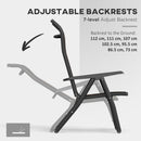 Outsunny Set of 4 Outdoor Rattan Folding Chair w/ Adjustable Backrest Brown
