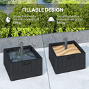 Outsunny Garden Parasol Base, Sand/Water Filled Garden Umbrella Stand, Black