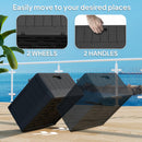 Outsunny Garden Parasol Base, Sand/Water Filled Garden Umbrella Stand, Black