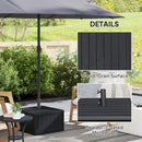Outsunny Garden Parasol Base, Sand/Water Filled Garden Umbrella Stand, Black