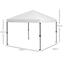 Outsunny 3 x 3(m) Pop Up Gazebo, Instant Shelter with 1-Button Push, White