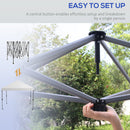Outsunny 3 x 3(m) Pop Up Gazebo, Instant Shelter with 1-Button Push, White