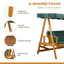 Outsunny Wooden Garden Swing Seat 3 Seater