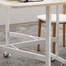 HOMCOM Drop Leaf Table with Wheels Folding Dining Table for Small Spaces, Nature
