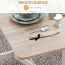 HOMCOM Drop Leaf Table with Wheels Folding Dining Table for Small Spaces, Nature