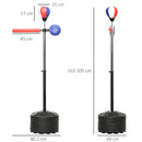 SPORTNOW Adjustable Speed Bag with Stand, Reflex Bar, Multicolour
