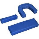 Outsunny Folding Sun Lounger Set of 2 Reclining Chair with Reading Hole