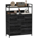 HOMCOM Bedroom Chest of Drawers 7 Drawer Dresser w/ Shelves