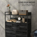 HOMCOM Bedroom Chest of Drawers 7 Drawer Dresser w/ Shelves