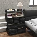 HOMCOM Bedroom Chest of Drawers 7 Drawer Dresser w/ Shelves