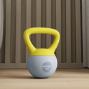 SPORTNOW Kettlebell w/ Soft Body and Non-Slip Handle, Yellow and Grey