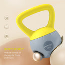 SPORTNOW Kettlebell w/ Soft Body and Non-Slip Handle, Yellow and Grey