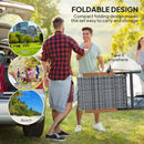 Outsunny Outdoor Folding Rattan Chair, Dining Chair