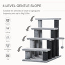 PawHut Pet Stairs with 4-step Stair, Scratching Posts, Platforms, Toy Ball