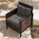 Outsunny 2pc Outdoor Seat Cushion for Patio Furniture, Charcoal Grey