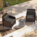 Outsunny 2pc Outdoor Seat Cushion for Patio Furniture, Charcoal Grey