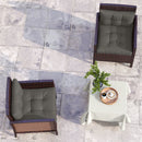 Outsunny 2pc Outdoor Seat Cushion for Patio Furniture, Charcoal Grey