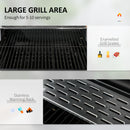 Charcoal BBQ Grill Smoker Trolley with Shelves, Bottle Opener and Wheels