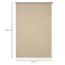 HOMCOM WiFi Smart Roller Blinds 120 x 180cm - Brown