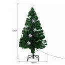 HOMCOM 4FT Green Fibre Optic Artificial Christmas Tree
