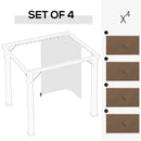 Outsunny 3 X 4(m) Universal Gazebo Replacement Sidewall Set, 4 Panels, Brown